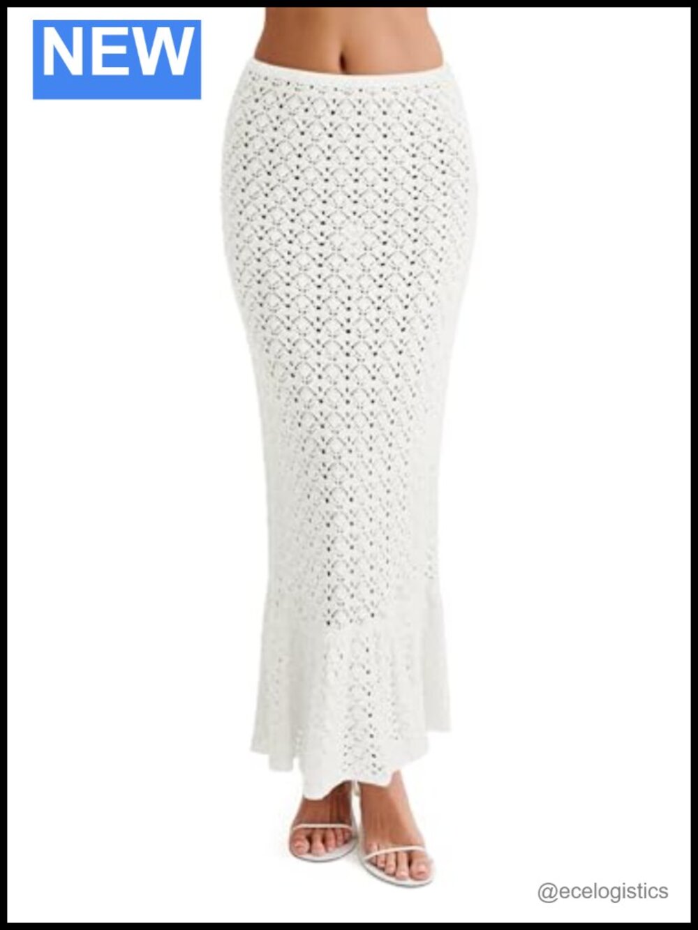 Women's Crochet Maxi Skirt Cover Up Summer Beach